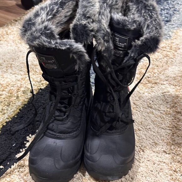 Ice Fields Women's Shirley Black 2 Tall Winter Boots Size 8 - Picture 2 of 15